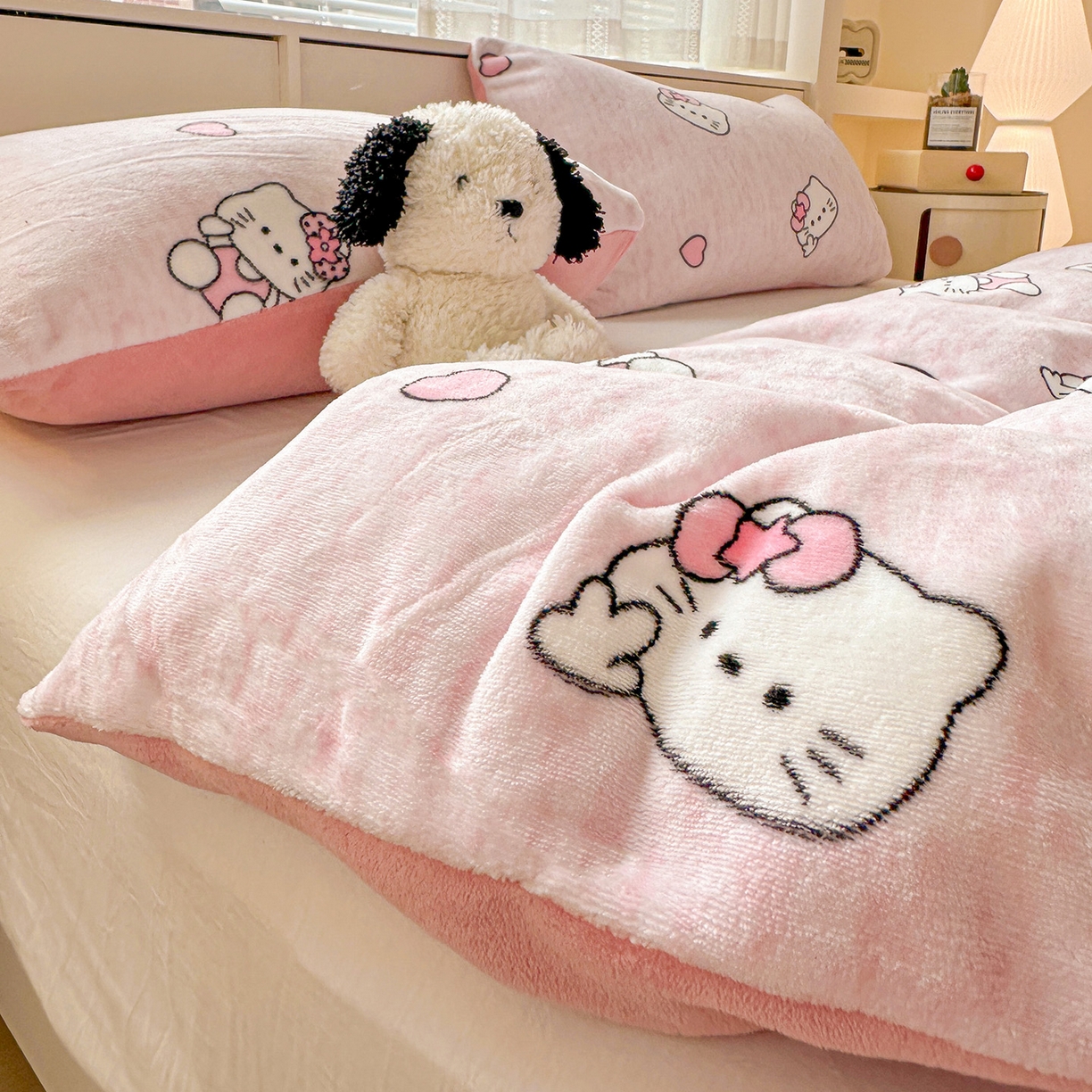 91家纺网 家纺一手货源 找家纺 名品家纺 2025新款保暖牛奶绒单被套 甜美日记