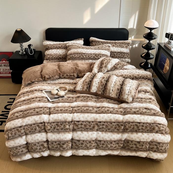 91家纺网 家纺一手货源 找家纺 （总）梦莱斯 2025新款轻奢高克重兔毛绒四件套