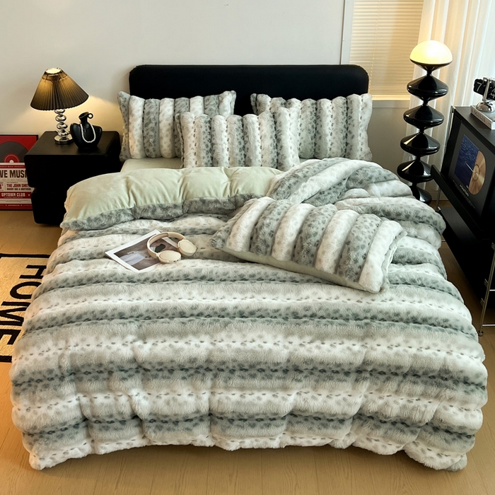 91家纺网 家纺一手货源 找家纺 （总）梦莱斯 2025新款轻奢高克重兔毛绒四件套