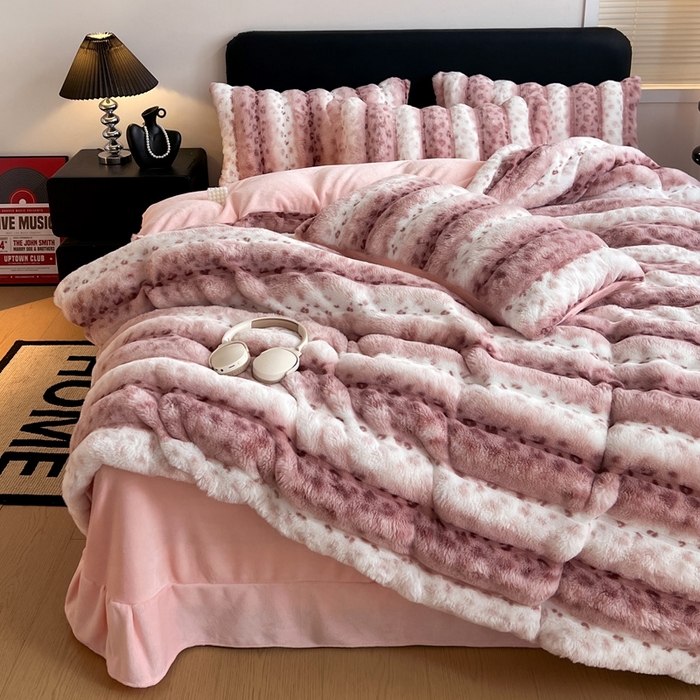 91家纺网 家纺一手货源 找家纺 （总）梦莱斯 2025新款轻奢高克重兔毛绒四件套