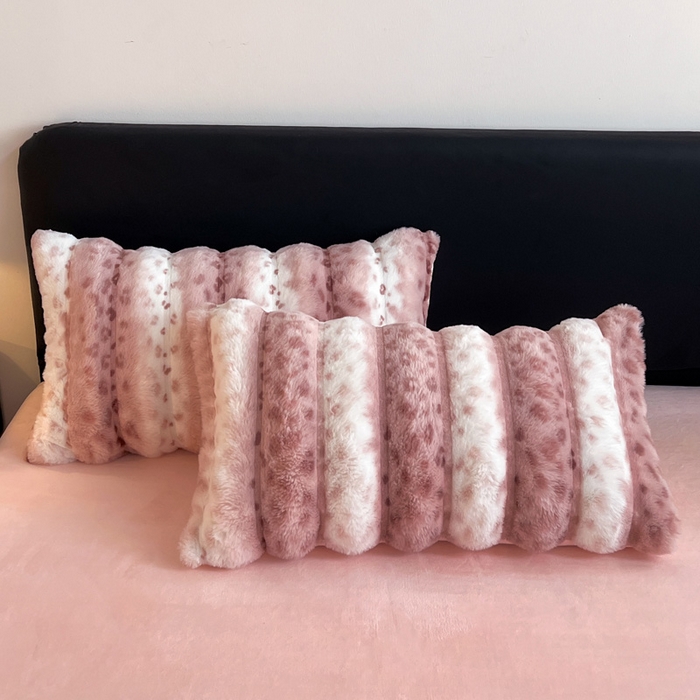 91家纺网 家纺一手货源 找家纺 梦莱斯 2025新款轻奢高克重兔毛绒四件套 粉色