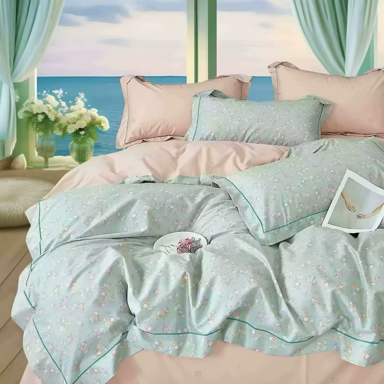 91家纺网 家纺一手货源 找家纺 （总）未来家居 2025新款三件套金凯丽13376-1