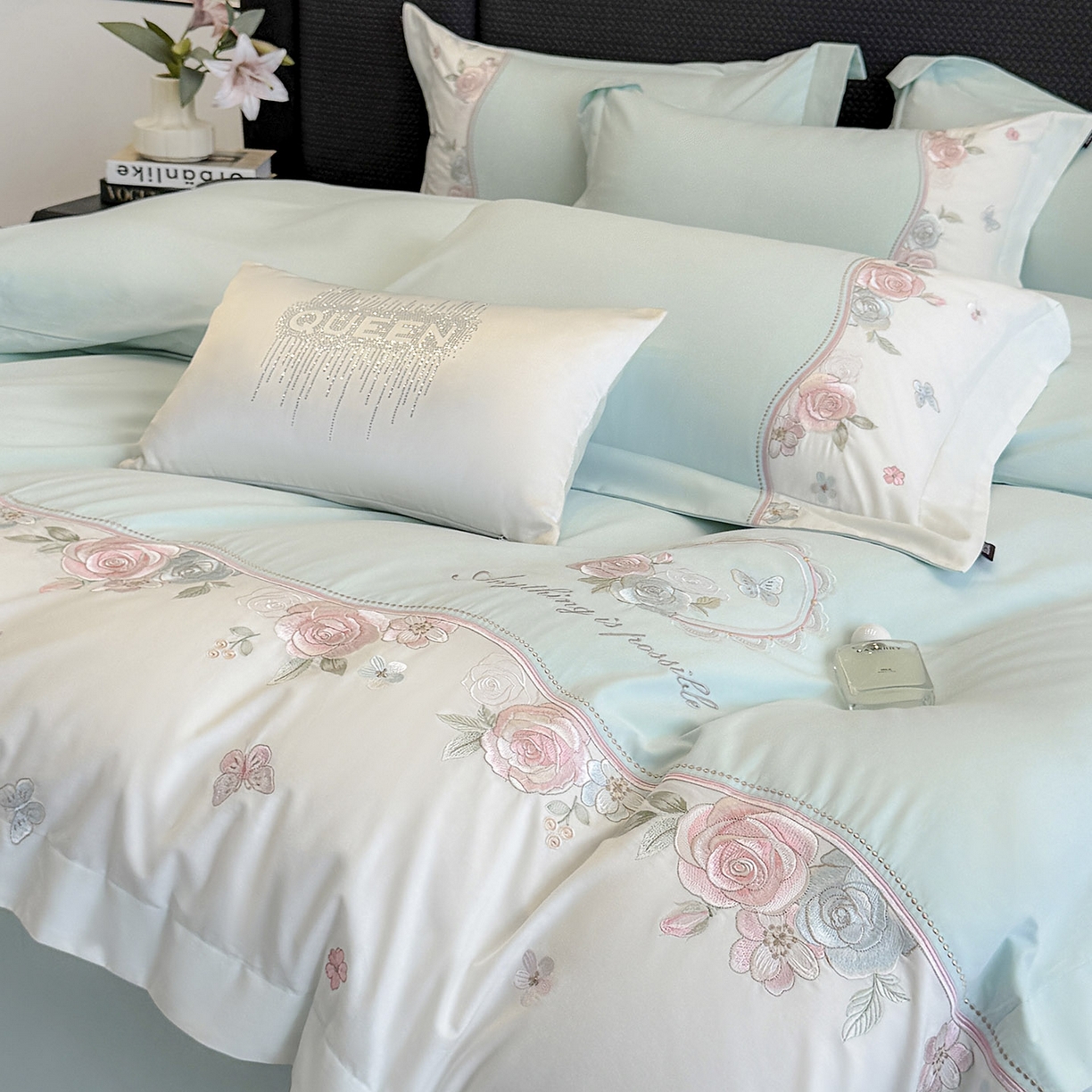 91家纺网 家纺一手货源 找家纺 （总）乔利卡沃 2025新款直播爆款A类加厚保暖全棉纯棉磨毛四件套纯棉重工刺绣被套冬季床上用品