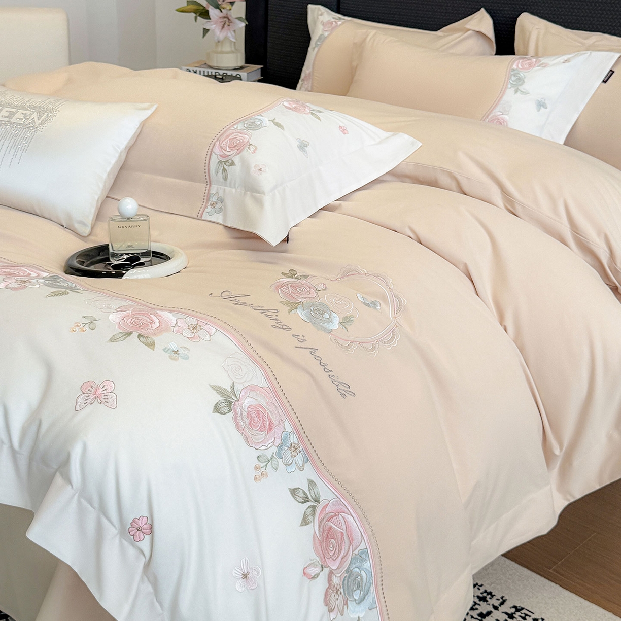 91家纺网 家纺一手货源 找家纺 （总）乔利卡沃 2025新款直播爆款A类加厚保暖全棉纯棉磨毛四件套纯棉重工刺绣被套冬季床上用品