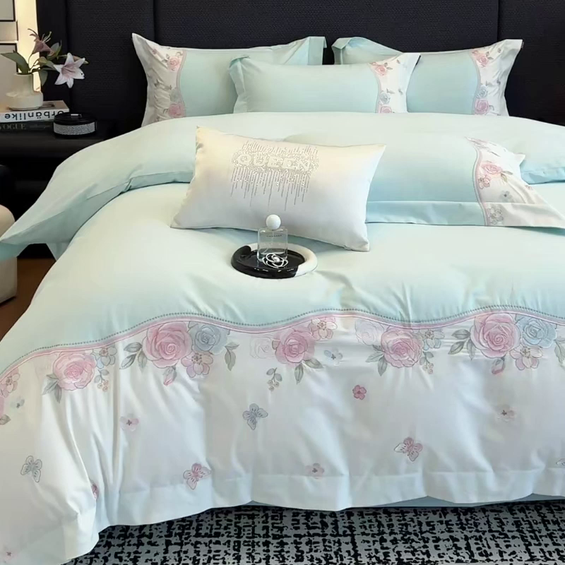 91家纺网 家纺一手货源 找家纺 （总）乔利卡沃 2025新款直播爆款A类加厚保暖全棉纯棉磨毛四件套纯棉重工刺绣被套冬季床上用品