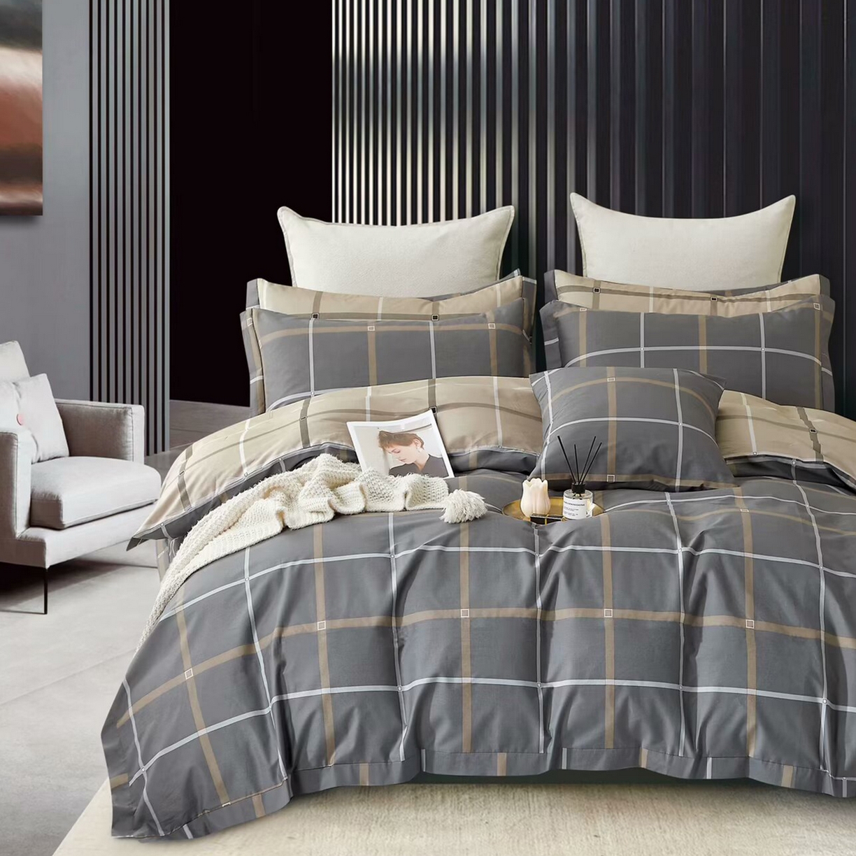 91家纺网 家纺一手货源 找家纺 （总）未来家居 JAMES KELLY （铂金凯丽）2025新款40支13376全棉印染铂金长绒棉四件套