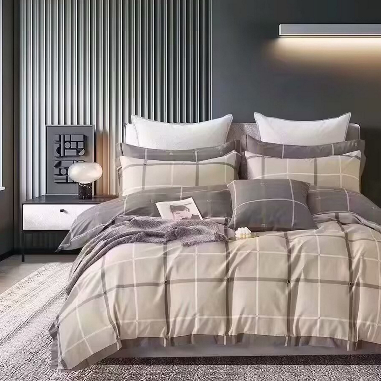 91家纺网 家纺一手货源 找家纺 （总）未来家居 JAMES KELLY （铂金凯丽）2025新款40支13376全棉印染铂金长绒棉四件套