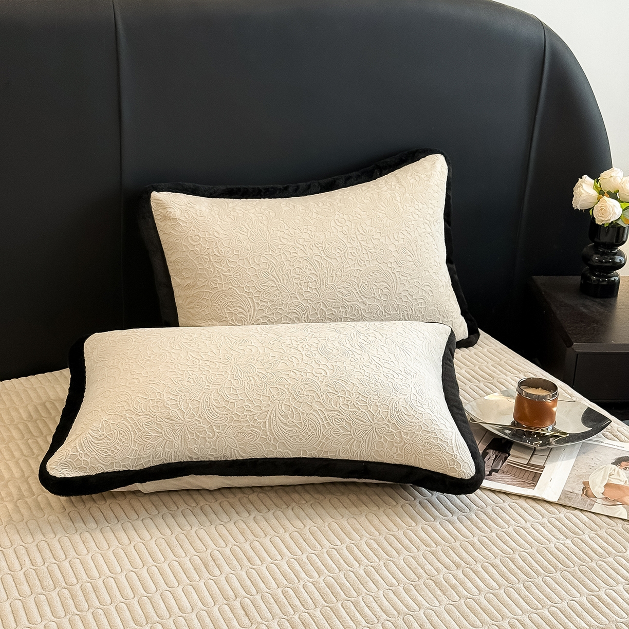 91家纺网 家纺一手货源 找家纺 典曼家纺 2025新款A类宽包边雕花绒四件套 千语千叶-黄