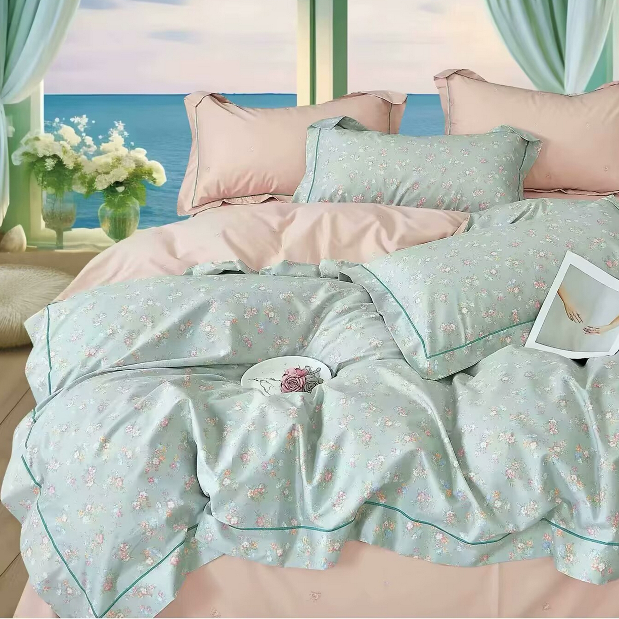 91家纺网 家纺一手货源 找家纺 （总）未来家居 JAMES KELLY （铂金凯丽）2025新款40支13376全棉印染铂金长绒棉四件套