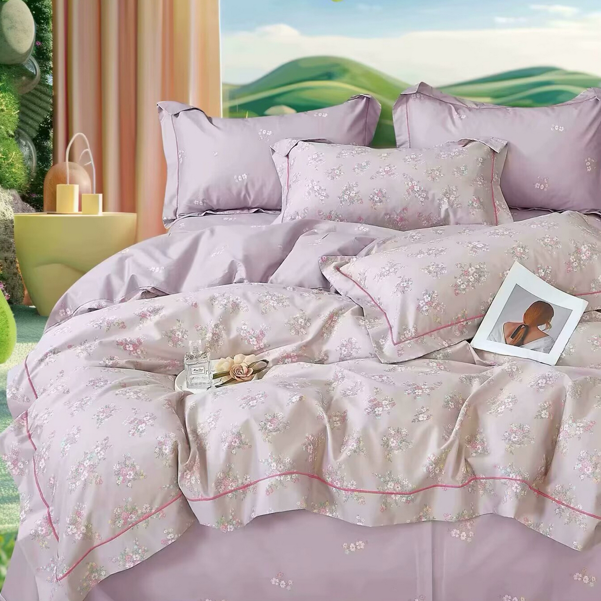 91家纺网 家纺一手货源 找家纺 （总）未来家居 JAMES KELLY （铂金凯丽）2025新款40支13376全棉印染铂金长绒棉四件套