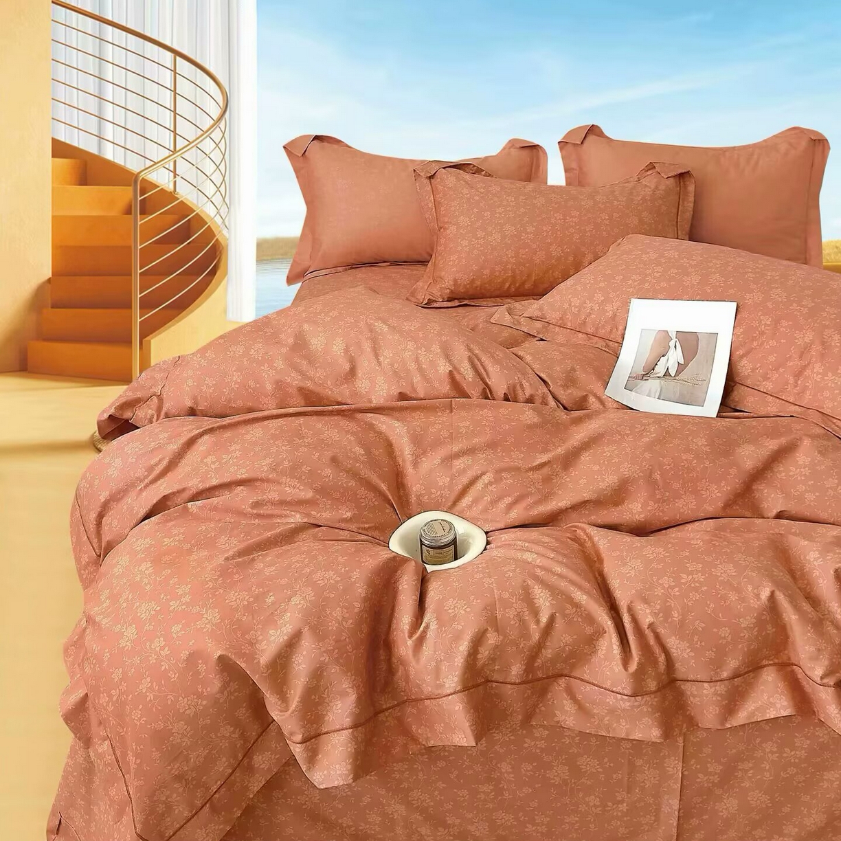 91家纺网 家纺一手货源 找家纺 （总）未来家居 JAMES KELLY （铂金凯丽）2025新款40支13376全棉印染铂金长绒棉四件套