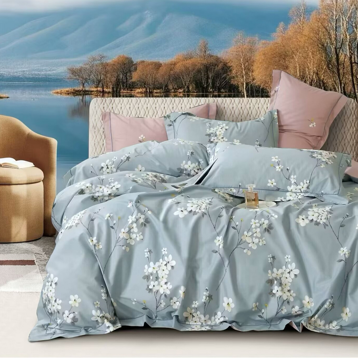 91家纺网 家纺一手货源 找家纺 （总）未来家居 JAMES KELLY （铂金凯丽）2025新款40支13376全棉印染铂金长绒棉四件套