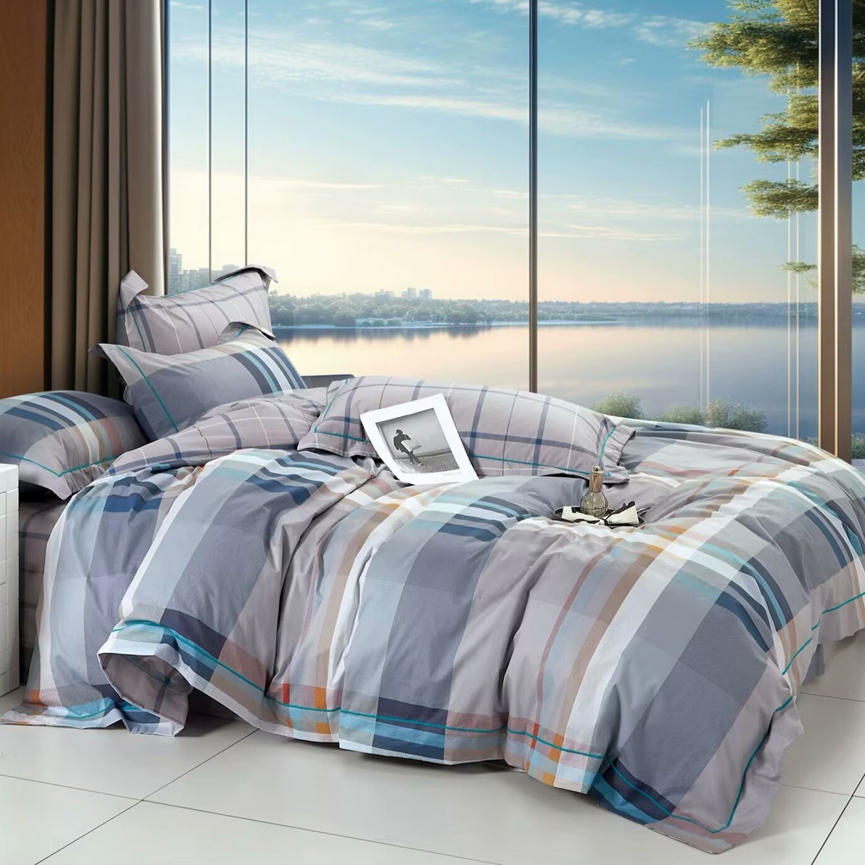 91家纺网 家纺一手货源 找家纺 （总）未来家居 JAMES KELLY （铂金凯丽）2025新款40支13376全棉印染铂金长绒棉四件套