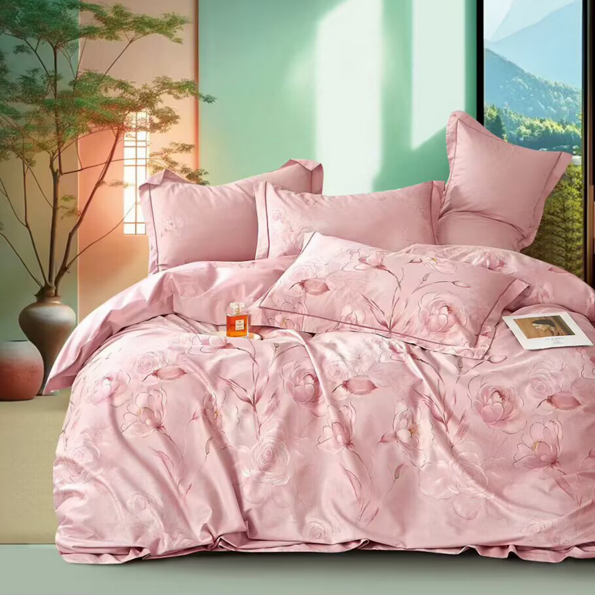 91家纺网 家纺一手货源 找家纺 （总）未来家居 JAMES KELLY （铂金凯丽）2025新款40支13376全棉印染铂金长绒棉四件套