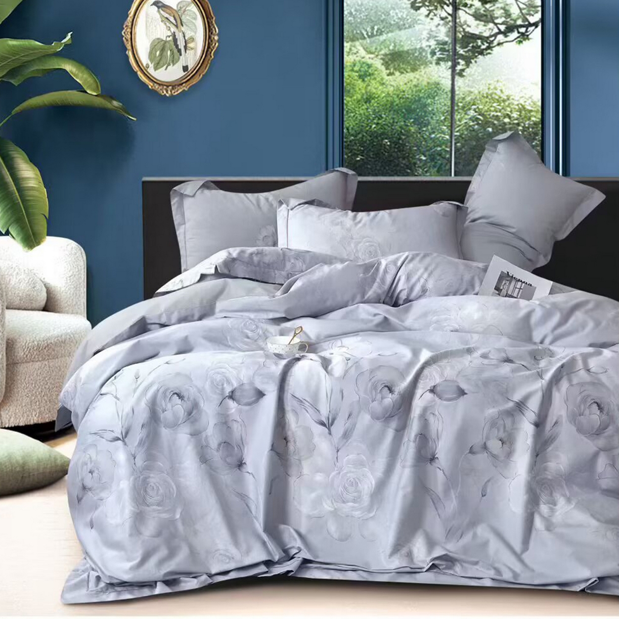 91家纺网 家纺一手货源 找家纺 （总）未来家居 JAMES KELLY （铂金凯丽）2025新款40支13376全棉印染铂金长绒棉四件套