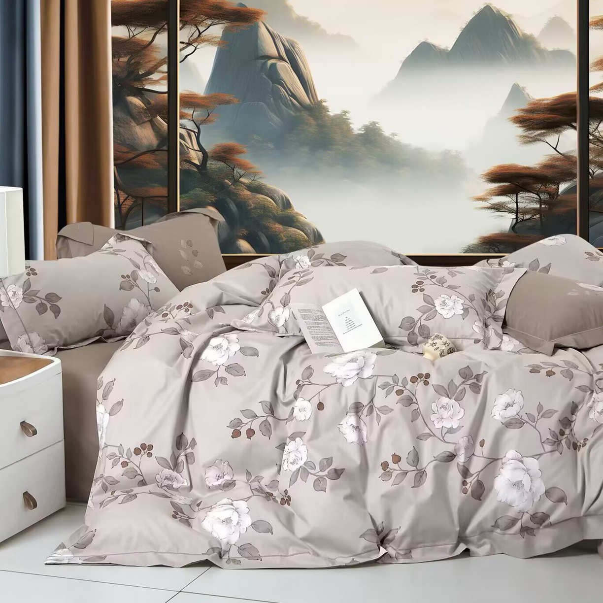 91家纺网 家纺一手货源 找家纺 （总）未来家居 JAMES KELLY （铂金凯丽）2025新款40支13376全棉印染铂金长绒棉四件套