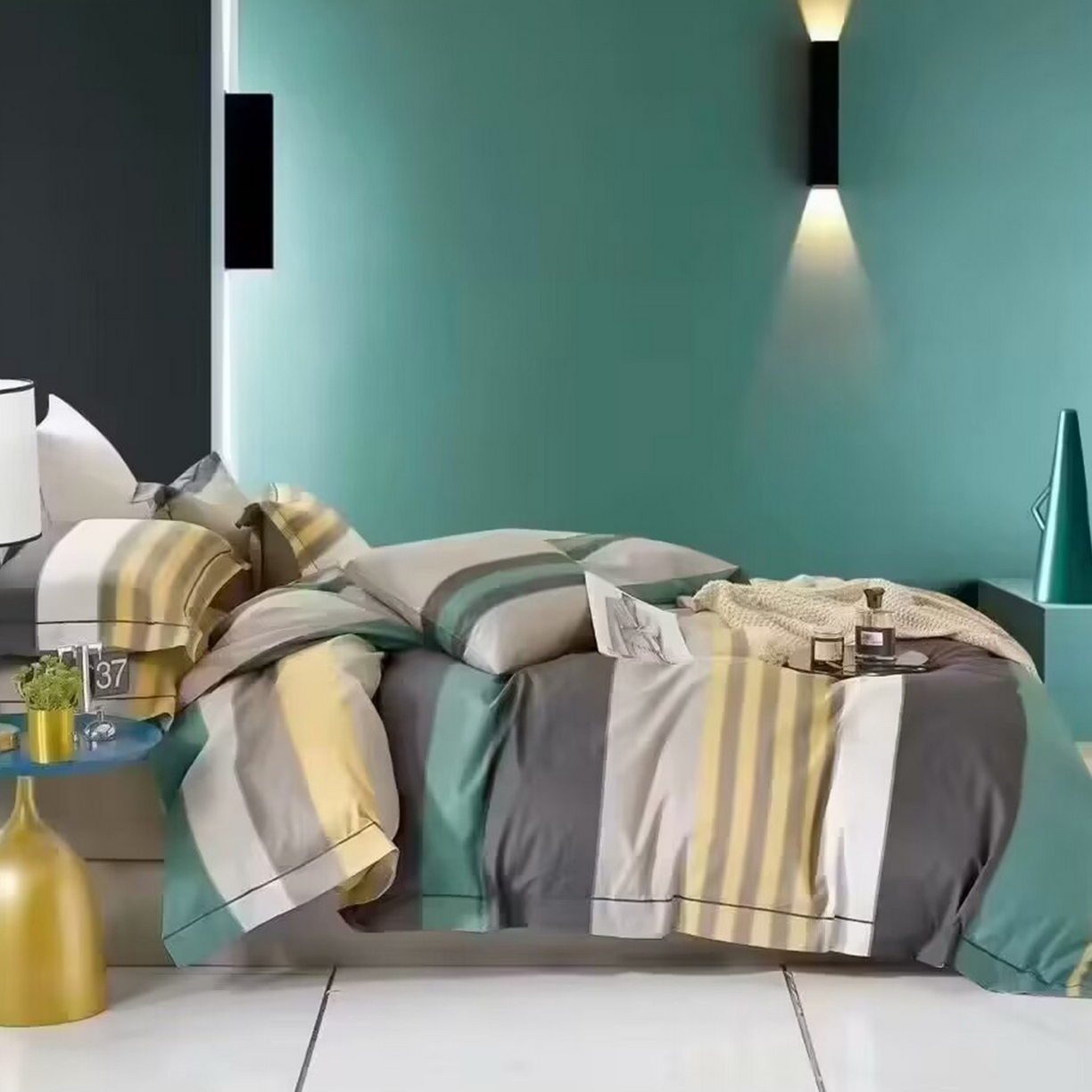 91家纺网 家纺一手货源 找家纺 （总）未来家居 JAMES KELLY （铂金凯丽）2025新款40支13376全棉印染铂金长绒棉四件套