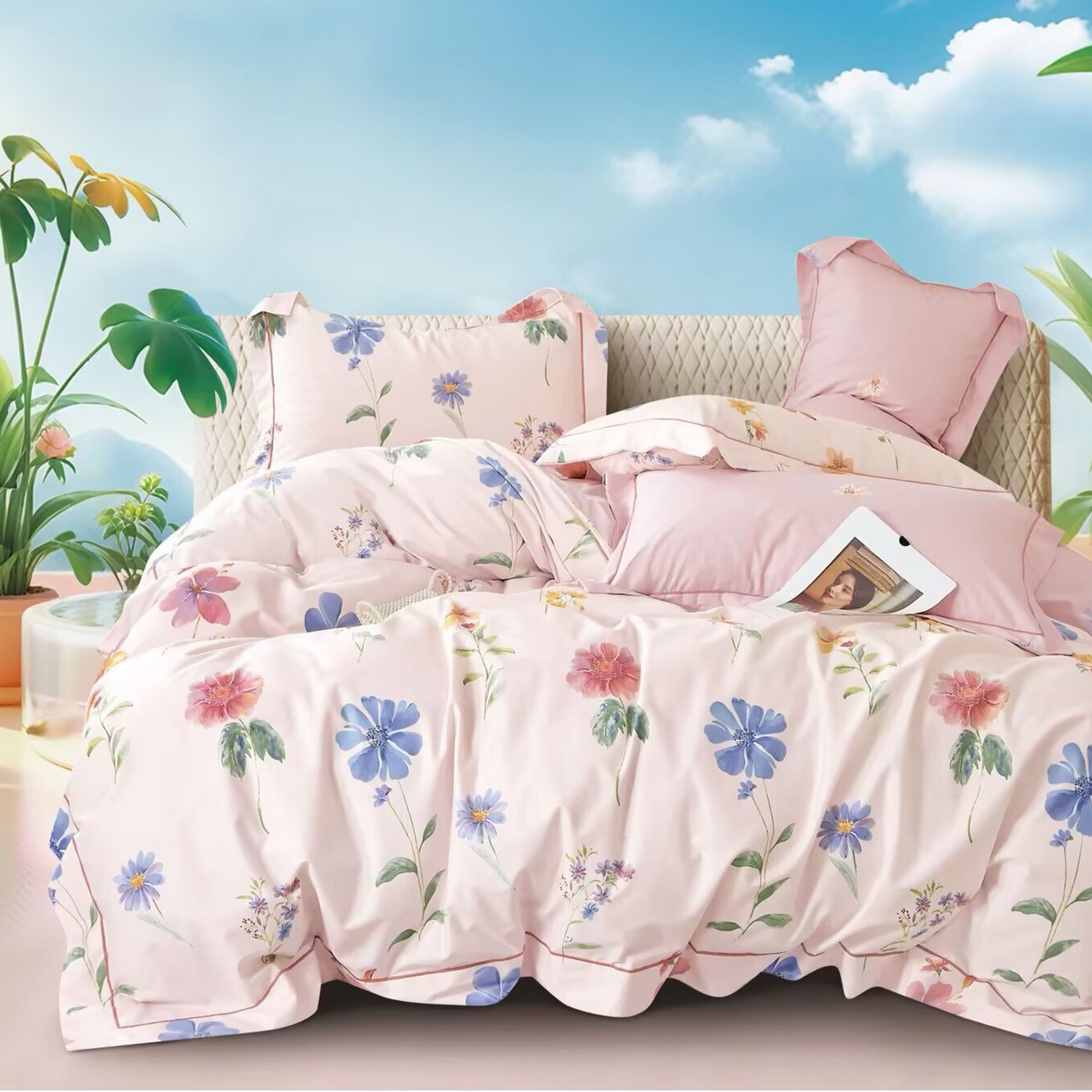 91家纺网 家纺一手货源 找家纺 （总）未来家居 JAMES KELLY （铂金凯丽）2025新款40支13376全棉印染铂金长绒棉四件套