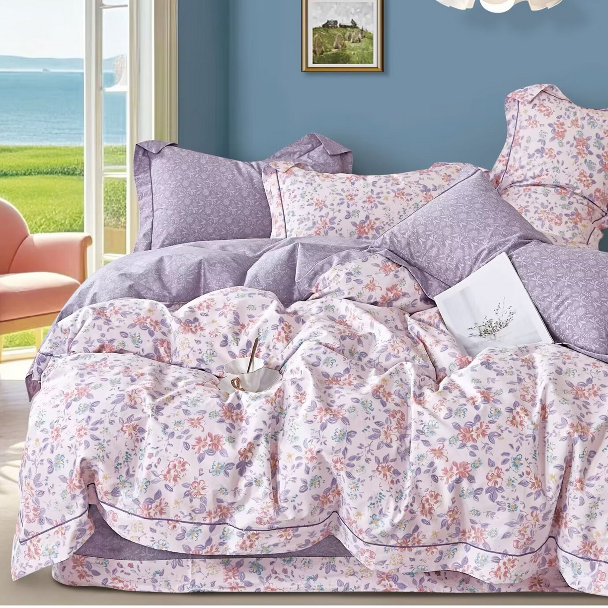 91家纺网 家纺一手货源 找家纺 （总）未来家居 JAMES KELLY （铂金凯丽）2025新款40支13376全棉印染铂金长绒棉四件套