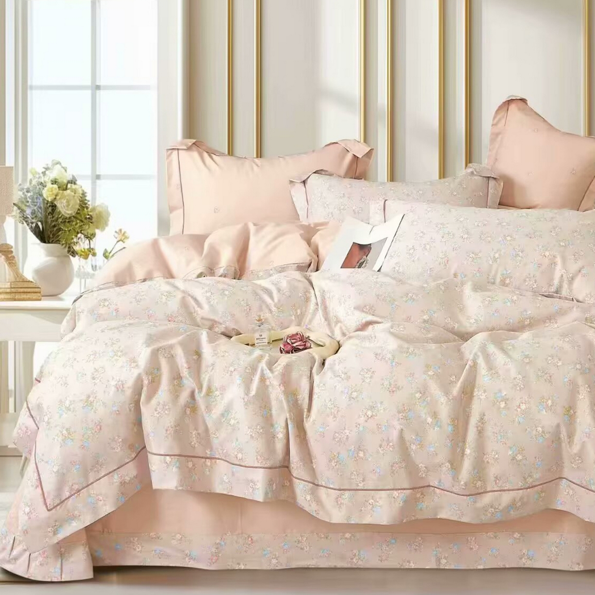 91家纺网 家纺一手货源 找家纺 （总）未来家居 JAMES KELLY （铂金凯丽）2025新款40支13376全棉印染铂金长绒棉四件套