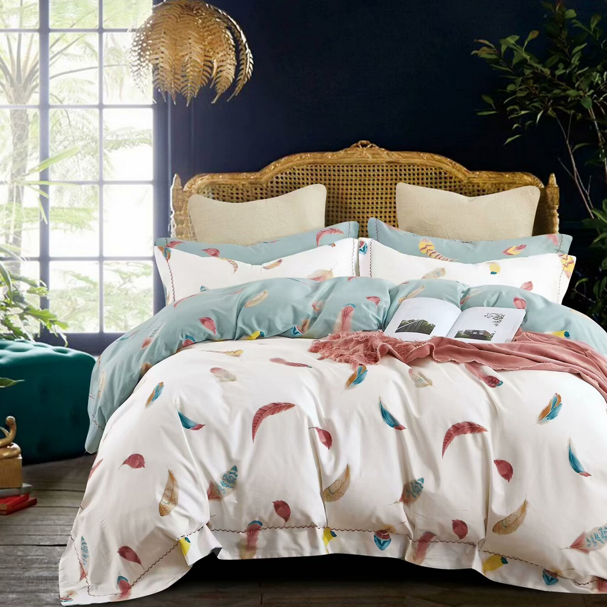 91家纺网 家纺一手货源 找家纺 （总）未来家居 JAMES KELLY （铂金凯丽）2025新款40支13376全棉印染铂金长绒棉四件套