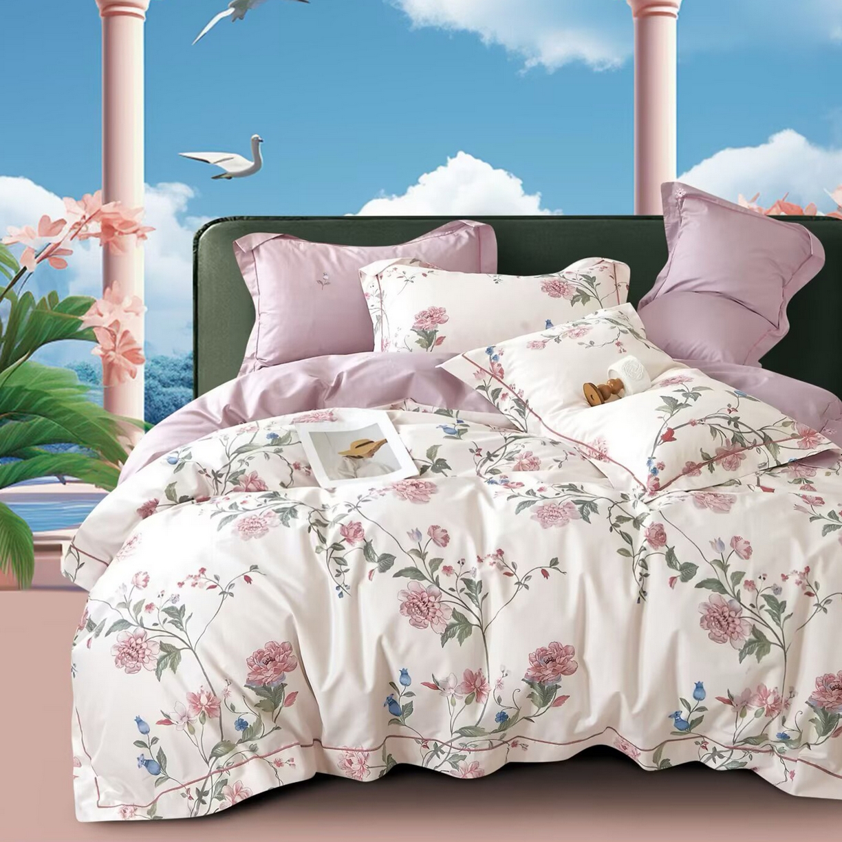 91家纺网 家纺一手货源 找家纺 （总）未来家居 JAMES KELLY （铂金凯丽）2025新款40支13376全棉印染铂金长绒棉四件套