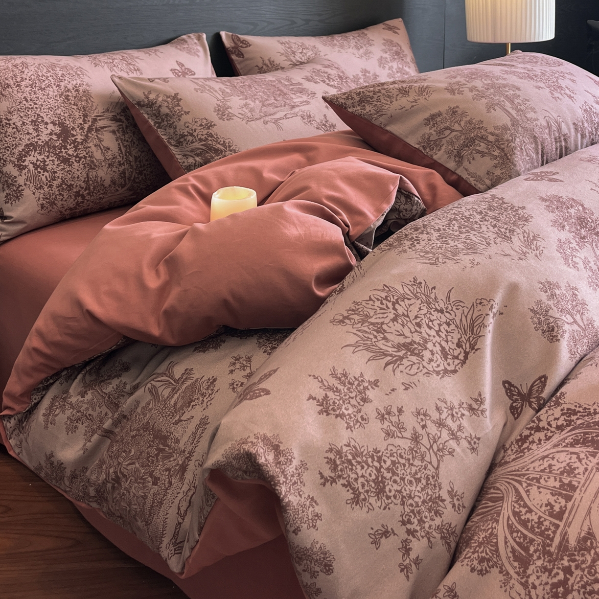 91家纺网 家纺一手货源 找家纺 （总）典曼家纺 2025新品法式复古全棉A类磨毛四件套