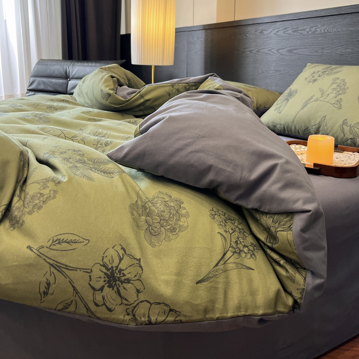 91家纺网 家纺一手货源 找家纺 典曼家纺 2025新品法式复古全棉A类磨毛四件套 森蔓