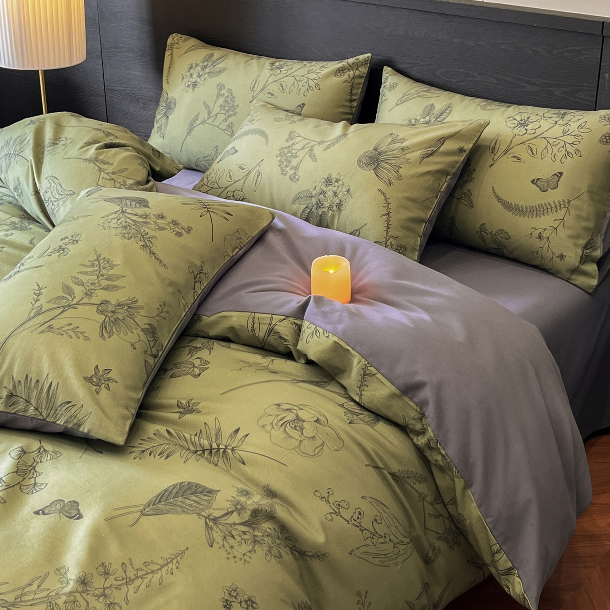 91家纺网 家纺一手货源 找家纺 典曼家纺 2025新品法式复古全棉A类磨毛四件套 森蔓