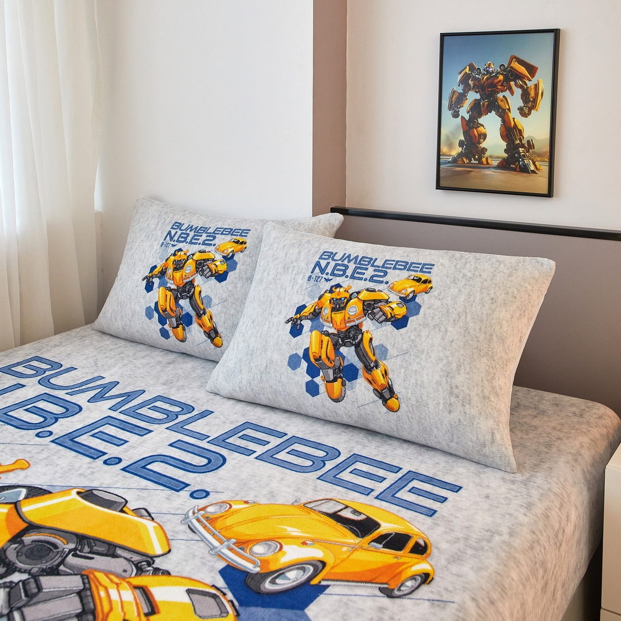 91家纺网 家纺一手货源 找家纺 蘭菲家纺 2025新款高克重亲肤保暖牛奶绒单品床笠-变形金刚 4号