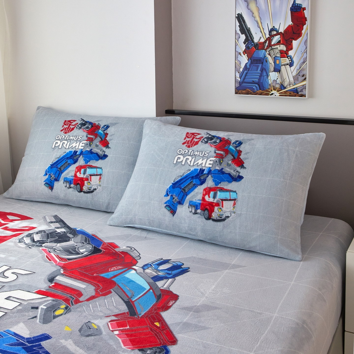 91家纺网 家纺一手货源 找家纺 蘭菲家纺 2025新款高克重亲肤保暖牛奶绒单品床笠-变形金刚 6号