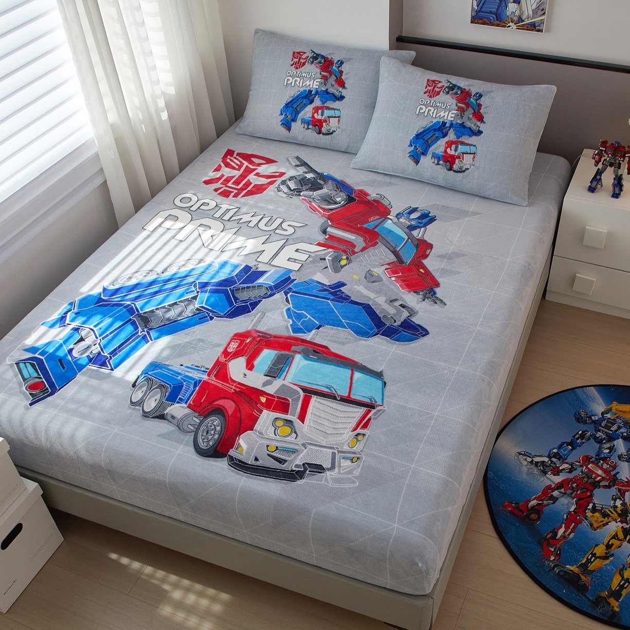 91家纺网 家纺一手货源 找家纺 蘭菲家纺 2025新款高克重亲肤保暖牛奶绒单品床笠-变形金刚 6号