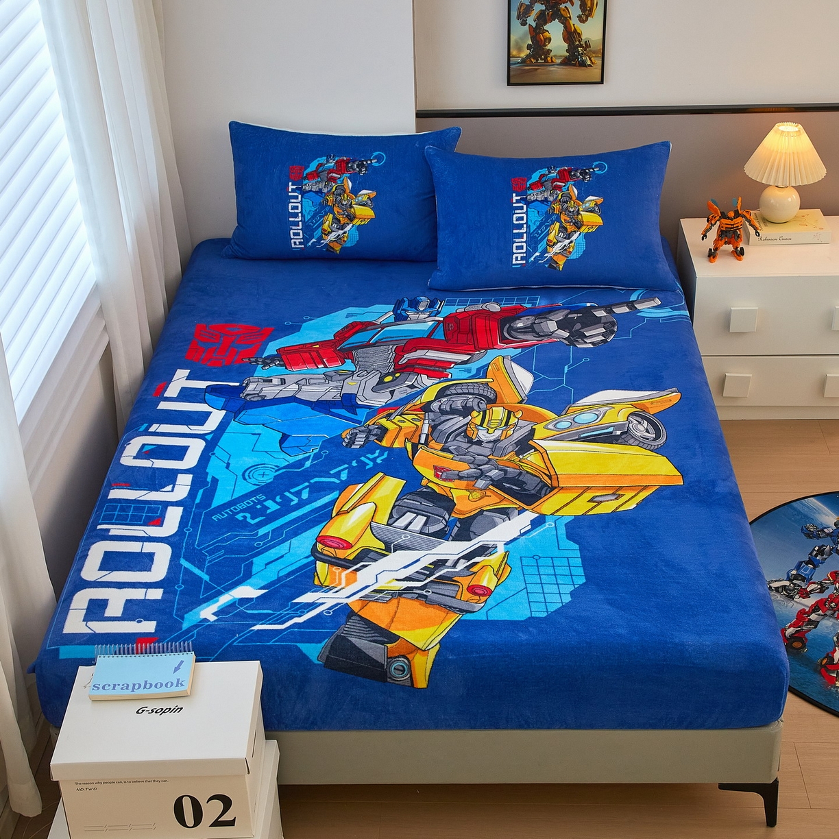 蘭菲家纺 2025新款高克重亲肤保暖牛奶绒单品床笠-变形金刚 10号