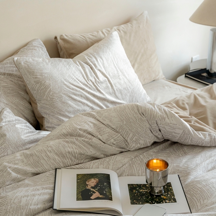 91家纺网 家纺一手货源 找家纺 （总）ONE TWO ONE 121 2025新款轻奢新法式德芙绒宝宝绒婴儿绒短毛绒牛奶绒四件套床单被套-盛仕顿