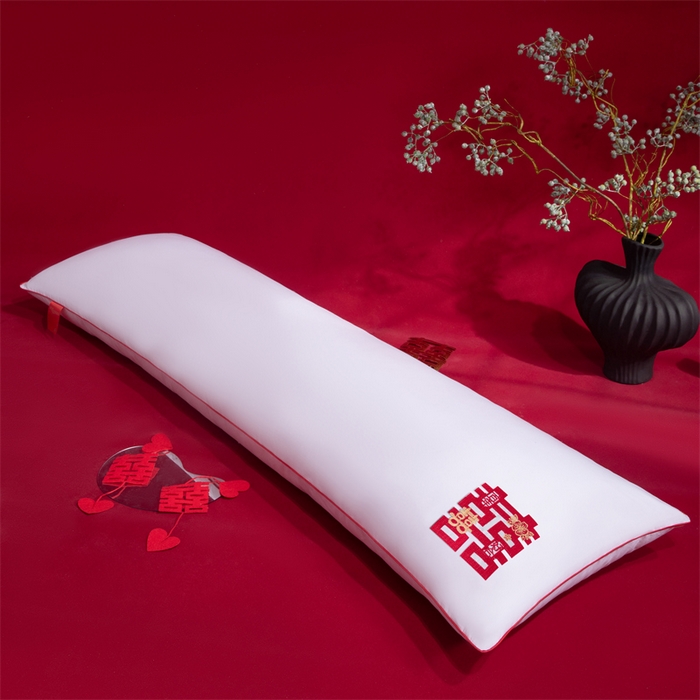 91家纺网 家纺一手货源 找家纺 （总）仁宇枕业 2025新款新品新人大红结婚喜庆富贵喜事婚庆舒适枕系列多规格单人双人长枕头枕芯