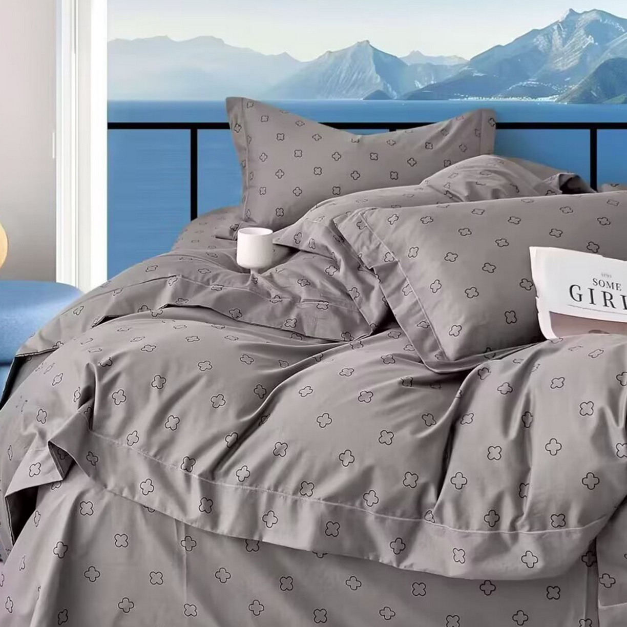 91家纺网 家纺一手货源 找家纺 （总）未来家居 JAMES KELLY （铂金凯丽）2025新款40支13376全棉印染铂金长绒棉四件套