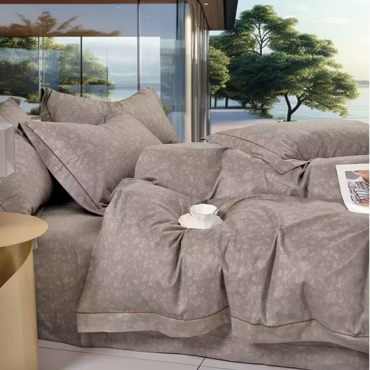 91家纺网 家纺一手货源 找家纺 （总）未来家居 JAMES KELLY （铂金凯丽）2025新款40支13376全棉印染铂金长绒棉四件套