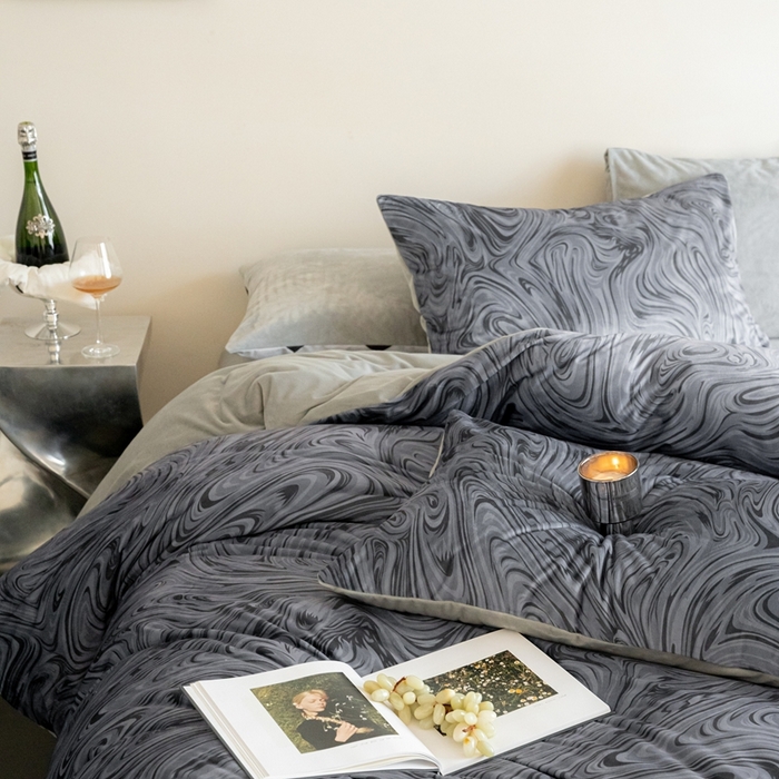 91家纺网 家纺一手货源 找家纺 （总）ONE TWO ONE 121 2025新款轻奢新法式德芙绒宝宝绒婴儿绒短毛绒牛奶绒四件套床单被套-游里【会员-10】 平台控价券后不得低于 258  278