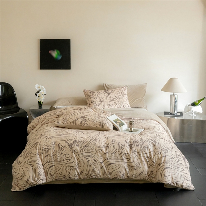 91家纺网 家纺一手货源 找家纺 ONE TWO ONE 121 2025新款轻奢新法式德芙绒宝宝绒婴儿绒短毛绒牛奶绒四件套床单被套-游里【会员-10】 平台控价券后不得低于 258  278 游里-咖