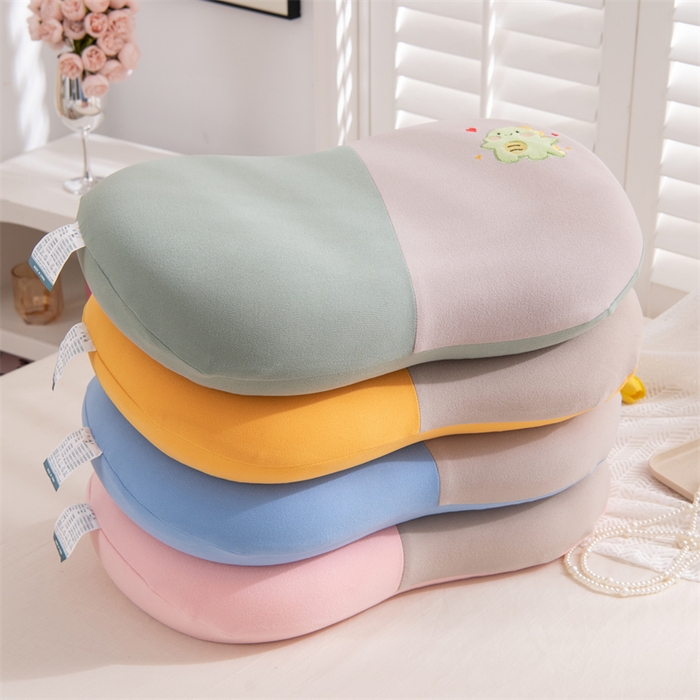 91家纺网 家纺一手货源 找家纺 （总）仁宇枕业 2025新款新品椰蓉卡通记忆枕头拼色仙女兔小恐龙儿童低枕记忆枕头枕芯