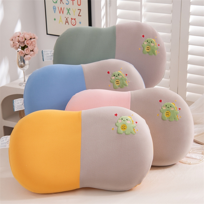 91家纺网 家纺一手货源 找家纺 （总）仁宇枕业 2025新款新品椰蓉卡通记忆枕头拼色仙女兔小恐龙儿童低枕记忆枕头枕芯