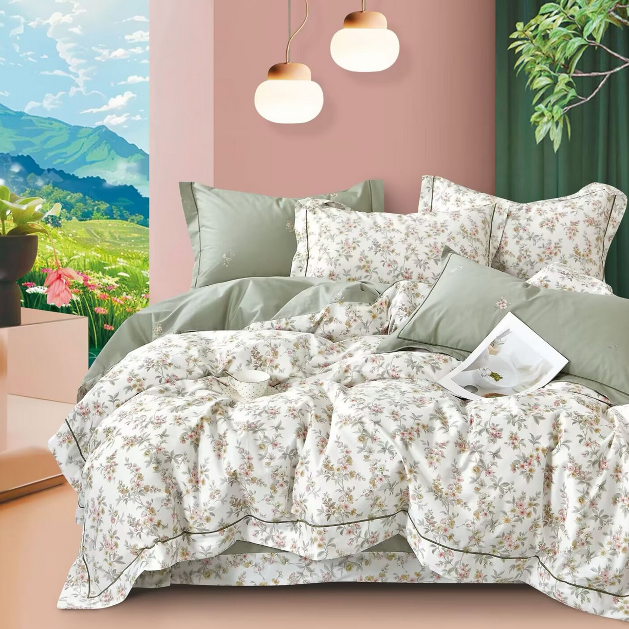 91家纺网 家纺一手货源 找家纺 （总）未来家居 JAMES KELLY （铂金凯丽）2025新款40支13376全棉印染铂金长绒棉四件套