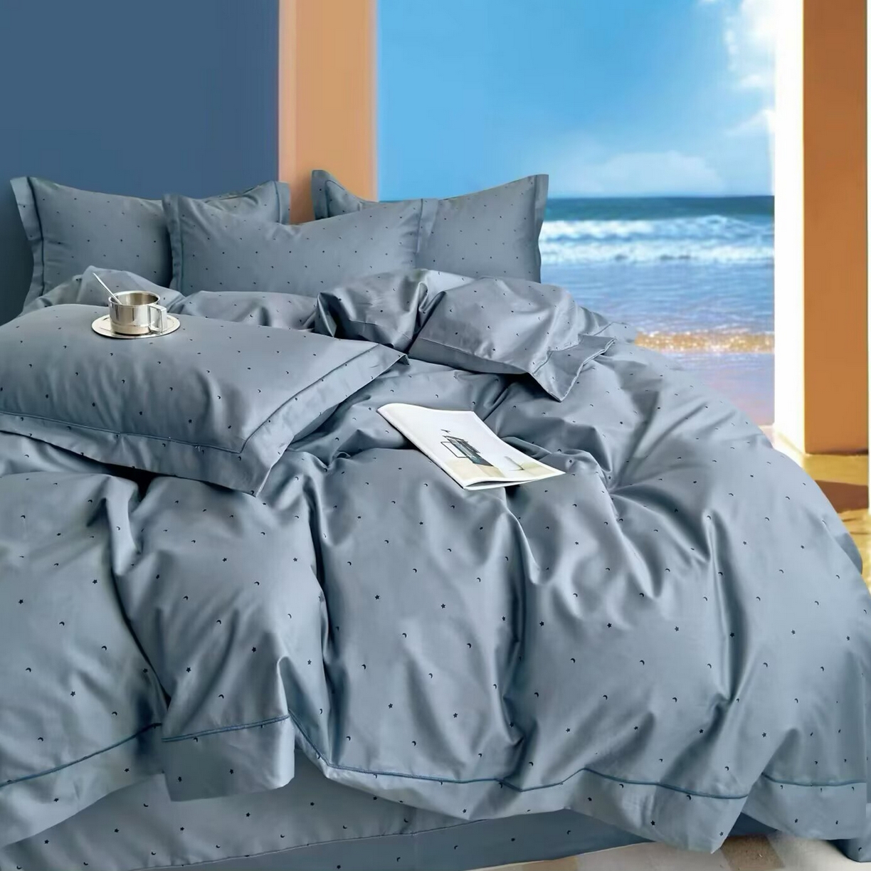 91家纺网 家纺一手货源 找家纺 （总）未来家居 JAMES KELLY （铂金凯丽）2025新款40支13376全棉印染铂金长绒棉四件套