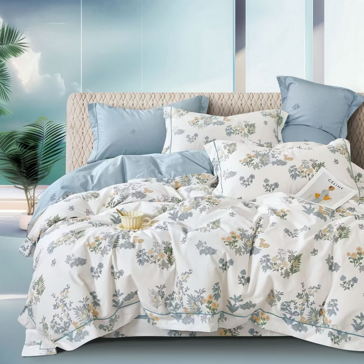 91家纺网 家纺一手货源 找家纺 （总）未来家居 JAMES KELLY （铂金凯丽）2025新款40支13376全棉印染铂金长绒棉四件套