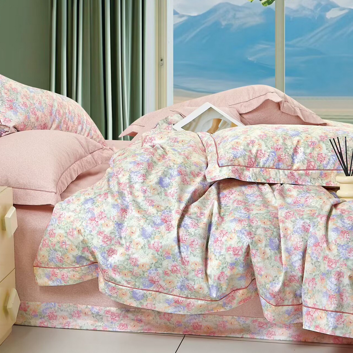 91家纺网 家纺一手货源 找家纺 （总）未来家居 JAMES KELLY （铂金凯丽）2025新款40支13376全棉印染铂金长绒棉四件套