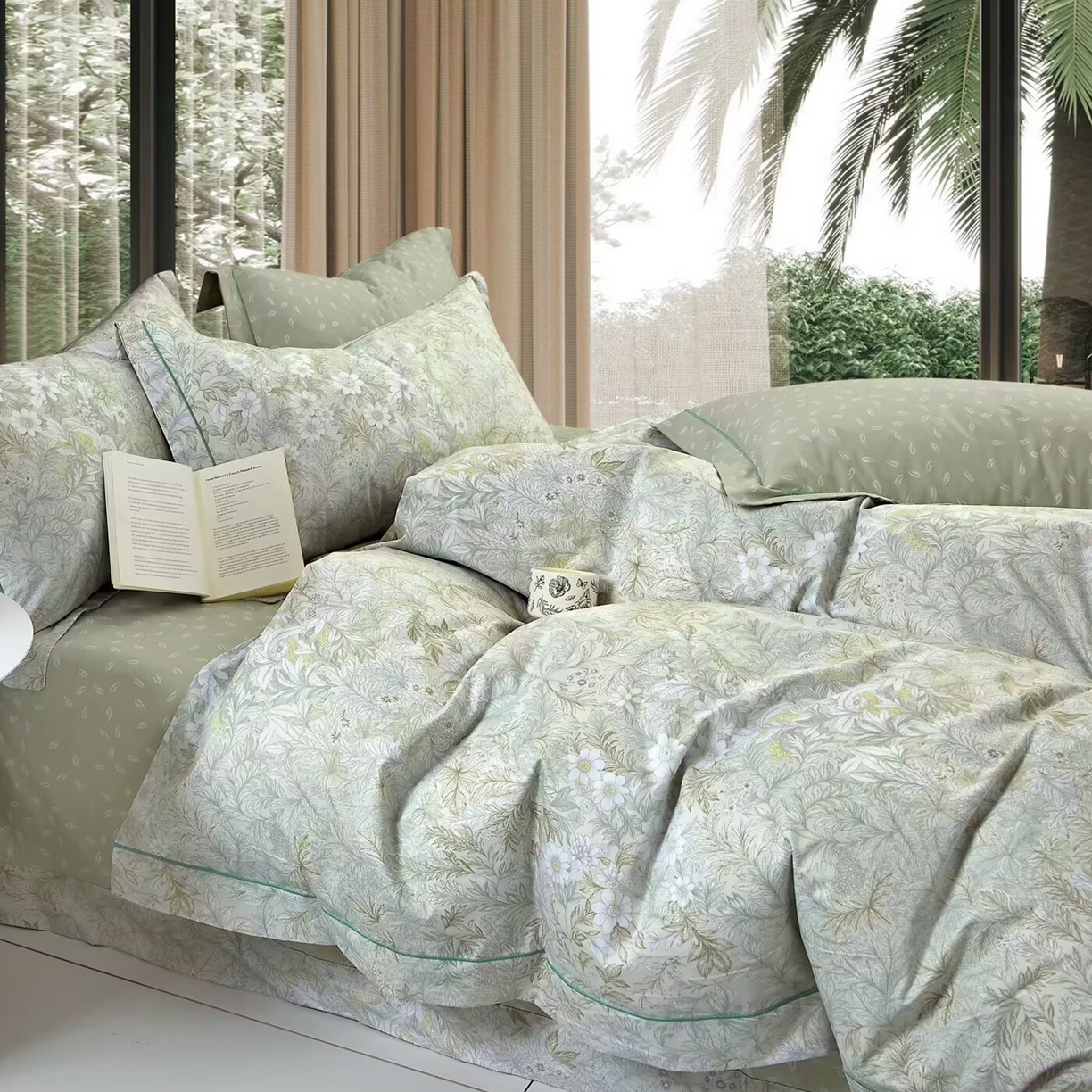 91家纺网 家纺一手货源 找家纺 （总）未来家居 JAMES KELLY （铂金凯丽）2025新款40支13376全棉印染铂金长绒棉四件套