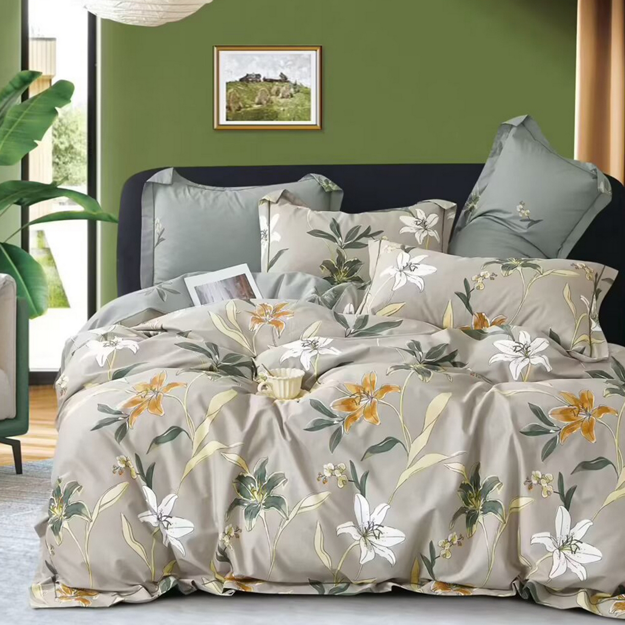 91家纺网 家纺一手货源 找家纺 （总）未来家居 JAMES KELLY （铂金凯丽）2025新款40支13376全棉印染铂金长绒棉四件套-系列5