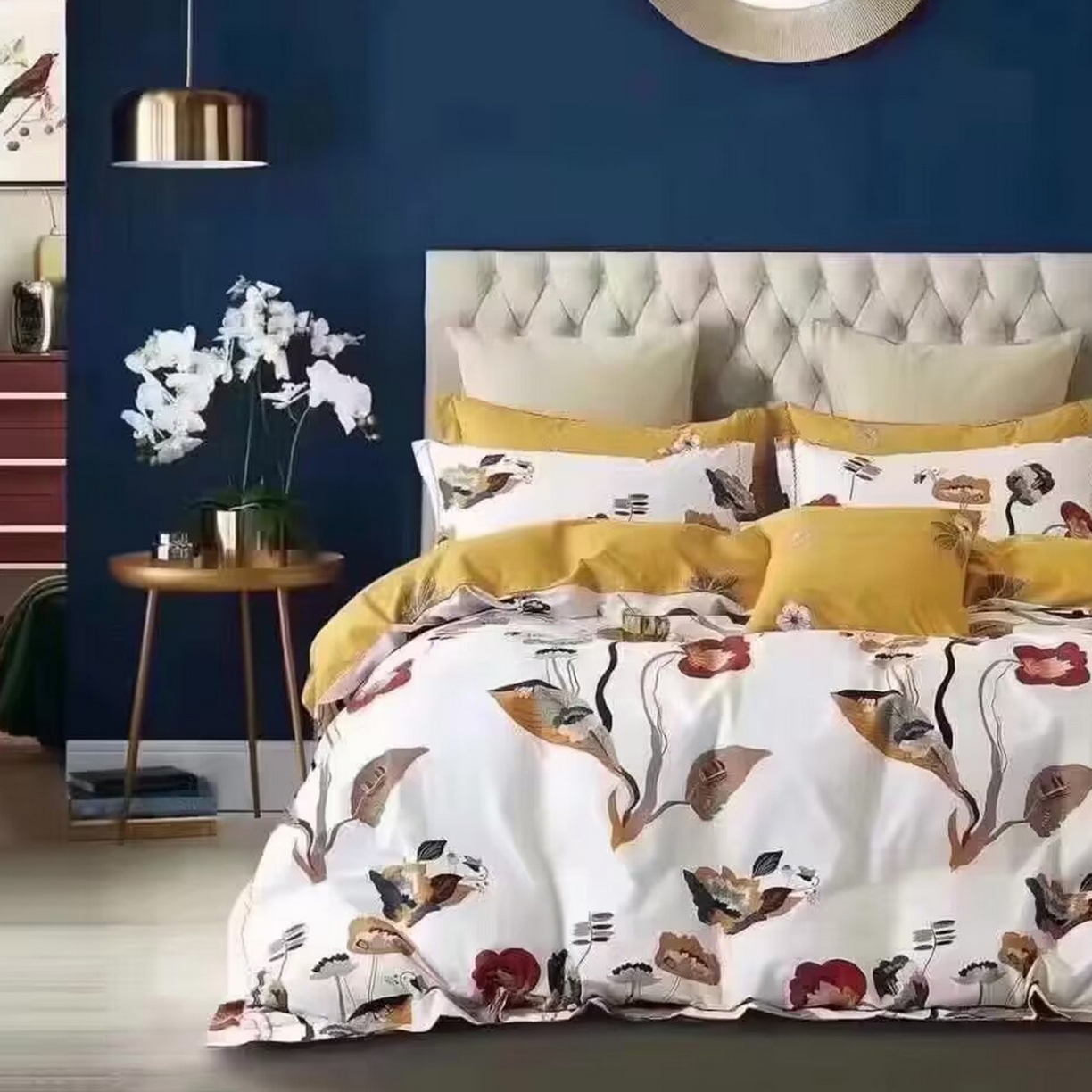 91家纺网 家纺一手货源 找家纺 （总）未来家居 JAMES KELLY （铂金凯丽）2025新款40支13376全棉印染铂金长绒棉四件套-系列5