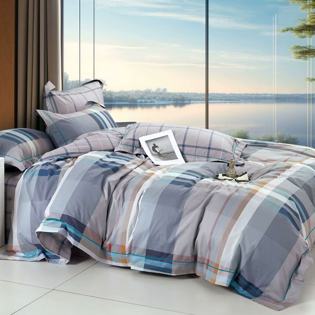 91家纺网 家纺一手货源 找家纺 （总）未来家居 JAMES KELLY （铂金凯丽）2025新款40支13376全棉印染铂金长绒棉四件套-系列5