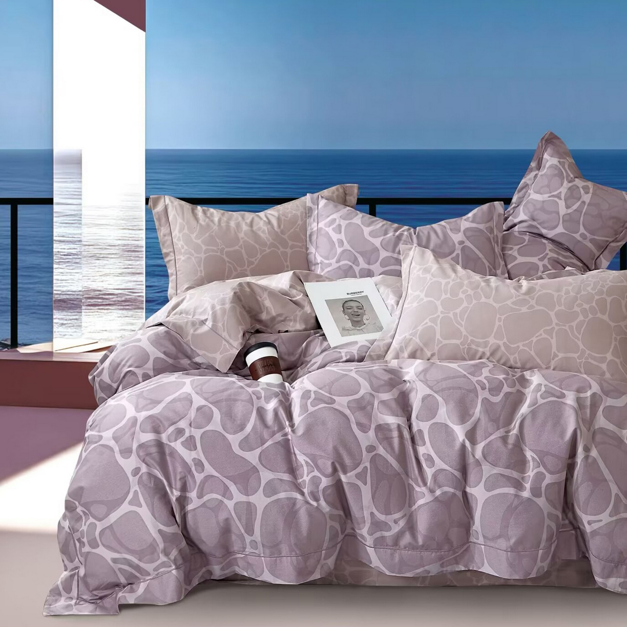 91家纺网 家纺一手货源 找家纺 （总）未来家居 JAMES KELLY （铂金凯丽）2025新款40支13376全棉印染铂金长绒棉四件套-系列5